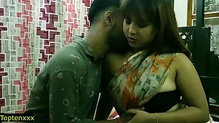 Indian beautiful Hot model sex with teen boy at home&excl; with clear hindi audio&excl; sharee sex